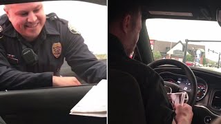 Man Gets Ticket For Driving Like a Grandpa in Surprise Baby Announcement [upl. by Dalila]