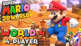 Super Mario 3D World  World 4 4Player [upl. by Hoyt950]