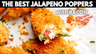 Best Jalapeno Poppers with Bacon and Cheese  Easy Jalapeno POPPERS Recipe  Munchkin Time [upl. by Melvyn130]