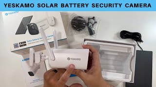 Yeskamo Solar Battery Security Camera Setup [upl. by Iow979]