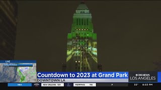 Countdown to 2023 celebration at Grand Park in Downtown LA [upl. by Reyam472]