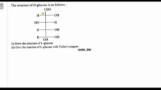 The structure of Dglucose is as follows [upl. by Odlanyer]