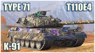 Type 71 T110E4 amp K91 • WoT Blitz Gameplay [upl. by Noit]