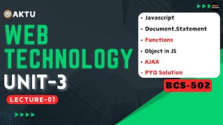 Lec  31  Web Technology  Unit3  BCS502  Web Technology Aktu  Aktu Exams  Web Tech 3rd Yr [upl. by Block749]