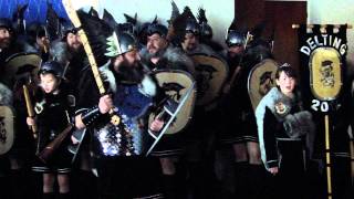 2012 Delting Up Helly Aa  singing squad song at Northern Lights  kozetland1MP4 [upl. by Marigolda]