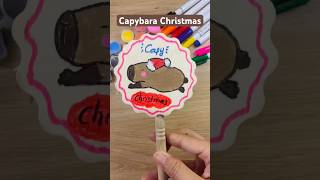 Capybara Christmas  giáng sinh  Drawing Capy on wood shorts viral Capybara DIY Christmas [upl. by Lrae495]