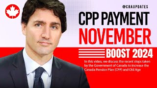 2 Minute Ago CPP Payment Increase In November for Canadian Seniors  OAS Pension [upl. by Aihset]