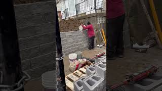 We are doing retaining walls in Cincinnati Ohio [upl. by Ydor]