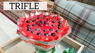 English Trifle Recipe With Jelly 🍬 ٹرائفل [upl. by Ansel]