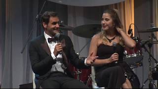 Roger quottorn to piecesquot by quotall the ladiesquot wanting to dance  Mastercard Hopman Cup 2018 [upl. by Marylynne]