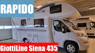 GiottiLine Siena 435 by Rapido  Family Camping For 7 Persons  Walkthrough [upl. by Nnanerak]