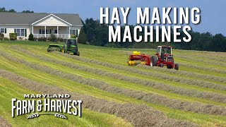 How Farmers Use Machines to Make Hay  Maryland Farm amp Harvest [upl. by Hillier158]