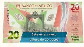 Este es el nuevo billete de 20 pesos conmemorativo al Bicentenario de la Independencia Nacional [upl. by Wilona668]