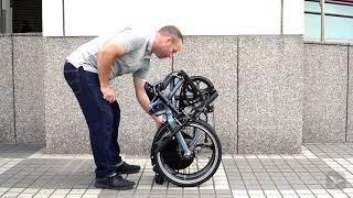 How to fold and roll the Tern BYB ultracompact folding bike [upl. by Izmar67]