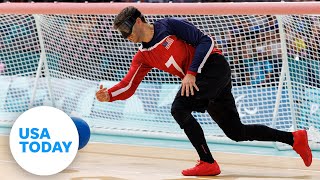 Paralympic sport goalball played by the visually impaired  USA TODAY [upl. by Micki936]