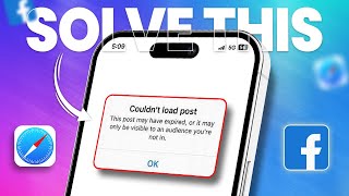 Fix quotCouldnt Load Postquot Error in Facebook on Safari for iPhone [upl. by Aniaj661]