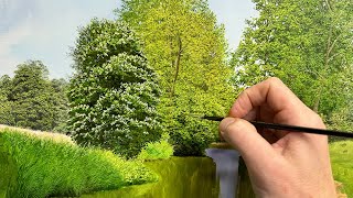 Painting realistic foliage [upl. by Nertie]