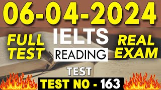 IELTS Reading Test 2024 with Answers  06042024  Test No  163 [upl. by Wasson123]