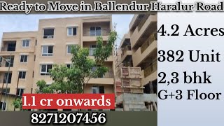 3 bhk Ready to Move in Ballendur Haralur Road call 8271207456 for Availability of the unit [upl. by Alaj]