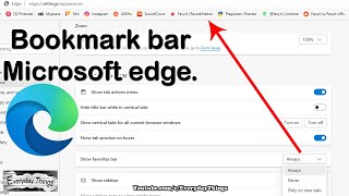 How to show Bookmark Bar in Microsoft Edge [upl. by Boudreaux]