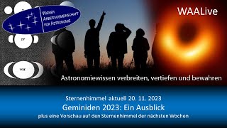 Sternenhimmel aktuell Geminiden 2023 Ein Ausblick [upl. by Pelligrini444]