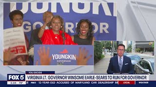 Virginia Lieutenant Governor Winsome EarleSears to run for governor [upl. by Annaerb]