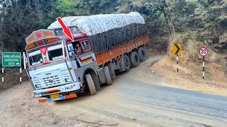 Lorry Videos  Tough Road For This Heavy Load Lorry  Truck Driving Skills  Trucks In Mud [upl. by Venetia863]