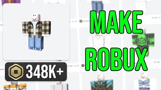 How to Make Robux on Clothing on Roblox 0 SKILL [upl. by Yoshio898]