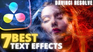 7 BEST Text EFFECTS in Davinci Resolve Free  Tutorial [upl. by Yeltsew]