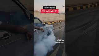 GOLF 1 R32 CRAZY BURNOUT SOUND VR6 EXHAUST golf R32 exhaust fyp viral views golf5 vr6 vw [upl. by Seyer]