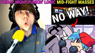 Friday Night Funkin Logic MidFight Masses  Cartoon Animation GameToonsOfficial REACTION [upl. by Gerri]