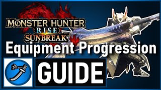 MH Rise Sunbreak Long Sword Equipment Progression Guide Recommended Playing [upl. by Chris]