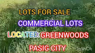 LOTS FOR SALE GREENWOODS PASIG CITY COMMERCIAL LOTS [upl. by Uahc695]