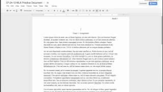 MLA Formatting Googl Docs [upl. by Euqinmod394]