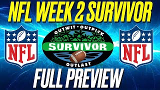 NFL Week 2 Survivor Pool PREVIEW With Potential Picks [upl. by Buckingham834]