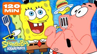 EVERY Time Anyone Cooked a Krabby Patty 🍔  2 Hour Compilation  SpongeBob [upl. by Aztinaj]