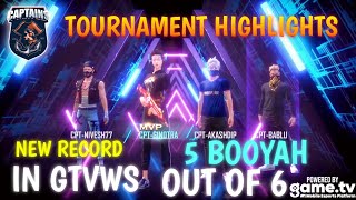 TOURNAMENT HIGHLIGHTS RECORD BREAKING PERFORMANCE OF TEAM CAPTAINS🔝🔥NEW RECORD IN GTWS😵💚🇮🇳🇧🇷🇮🇩🇸🇬 [upl. by Ahsenal510]