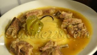 Foufou fufu Sauce claire cuisine Ivoirienne  Avec de la farine de foufou [upl. by Yttocs770]