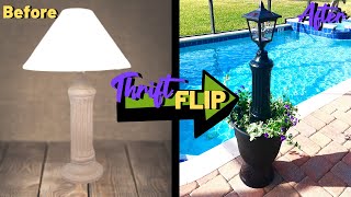 ⭐TRASH TO TREASURE DIY Street Lamp Post THRIFT FLIP [upl. by Noeht]