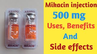 Mikacin 500 mg injection uses in hindi। Amikacin 500mg injection। Uses। Side effects। [upl. by Freddy]