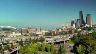 Driving through Seattle WA on I5 in 1080p [upl. by Atiuqcaj]