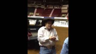 Nocona Salesman Gives Bareback Riding Lesson [upl. by Jilli]