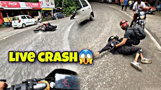 Live bike crash 🥺  RC200 crash  crash hogya 😭 Hyper ride [upl. by Legnaleugim634]