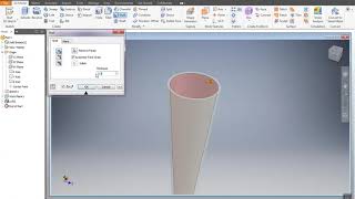 Autodesk Inventor I Chapter 3 I Loft with tapered extrude amp material management [upl. by Aloz]