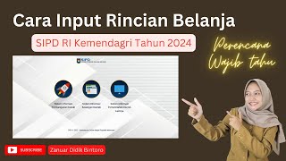 Cara Input Rincian Belanja Renja 2024 pada SIPD RI Kemendagri untuk Anggaran 2024 [upl. by Mills]