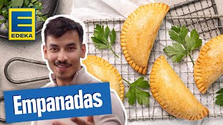 Empanadas Rezept  Gefüllte Teigtaschen mit Hackfleisch [upl. by Ellessig]