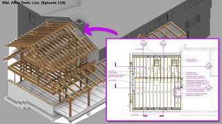 Modeling Wood Structure in Revit  Residential The North Wing  PT 4 [upl. by Pacheco]