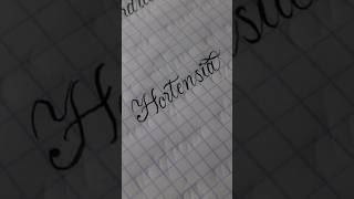 Hortensia hortensia lettering caligrafia calligraphy letracursiva letrabonita [upl. by Anaud]