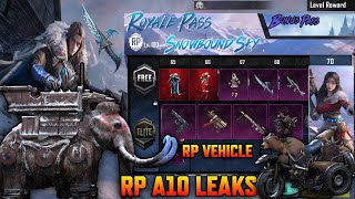 A10 Royale Pass Leaks  1 To 100Rp Leaks  90RP AKM  Rp Vehicle Skin  Tier Rewards  Rp Upgrade [upl. by Nino]