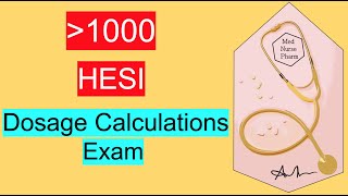 Dosage Calculations Nursing  HESI Dosage Calculations nursingschool nclex nursingstudent [upl. by Orvie]